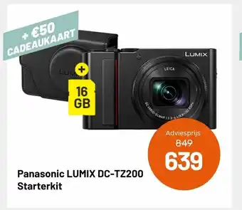 Kamera Express Panasonic LUMIX DC-TZ200 Starterkit aanbieding