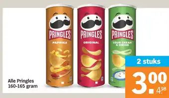 Albert Heijn Alle pringles 160-165 gram aanbieding