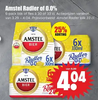 Dirk Amstel Radler of 0.0% aanbieding