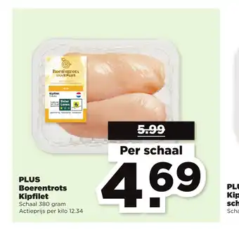 PLUS Boerentrots Kipfilet schaal 380 gram aanbieding