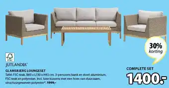 Jysk Glamsbjerg Loungeset aanbieding