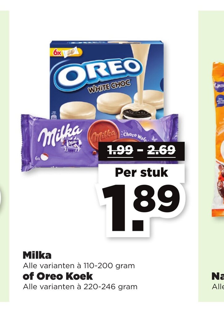 PLUS Milka of Oreo Koek per stuk aanbieding