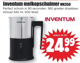 Dirk Inventum melkopschuimer mk350 aanbieding