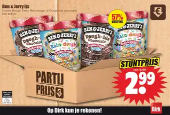 Dirk Ben & jerry ijs aanbieding