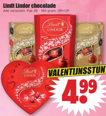 Dirk Lindt lindor chocolade aanbieding