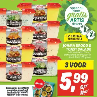 Dekamarkt Johma brood & toast salade 175 gram aanbieding