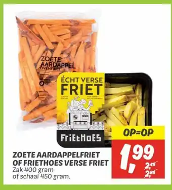 Dekamarkt Zoete aardappelfriet of friethoes verse friet aanbieding