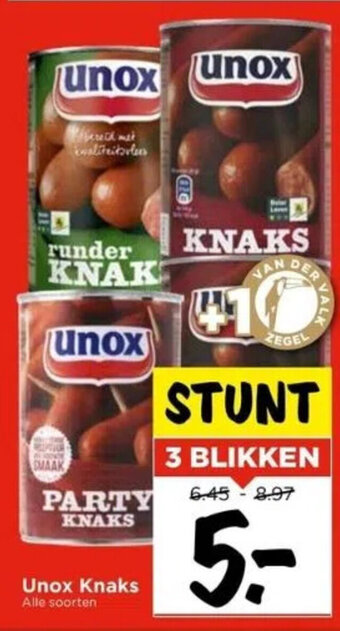 Vomar Voordeelmarkt Unox Knaks aanbieding