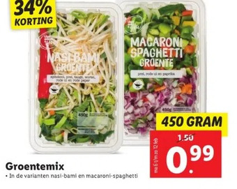 Lidl Groentemix aanbieding