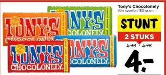 Vomar Voordeelmarkt Tony's Chocolonely 180 gram aanbieding