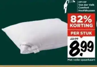 Vomar Voordeelmarkt Van der Valk Comfort Hoofdkussen aanbieding