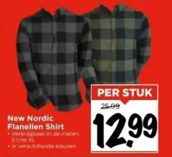 Vomar Voordeelmarkt New Nordic Flanellen Shirt S t/m XL aanbieding