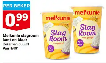 Hoogvliet Melkunie slagroom kant en klaar 500ml aanbieding