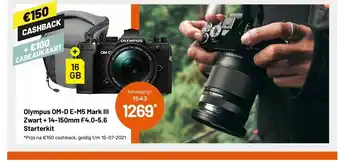 Kamera Express Olympus OM-D E-M5 Mark III Zwart + 14-150mm F4.0-5.6 Starterkit aanbieding