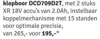 Nijhof Klopboor DCD709D2T aanbieding