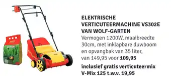 Nijhof Elektrische Verticuteermachine Vs302E Van Wolf-Garten aanbieding