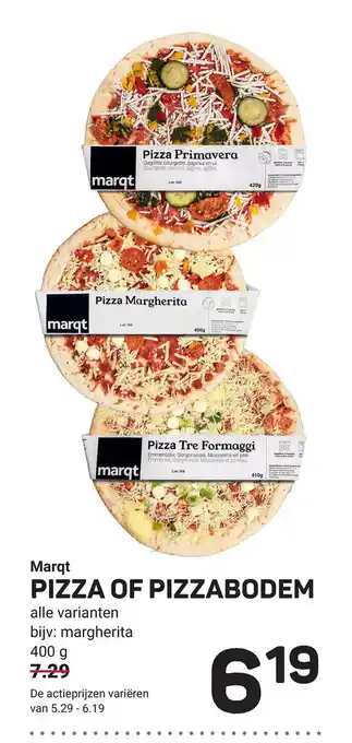 Ekoplaza Marqt Pizza of Pizzabodem alle varianten 400 g aanbieding