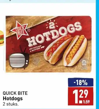 ALDI Quick bite hotdogs aanbieding