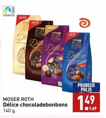 ALDI Moser roth délice chocoladebonbons aanbieding