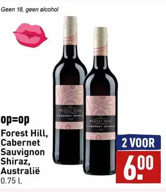 ALDI Forest hill, cabernet sauvignon shiraz, australië aanbieding