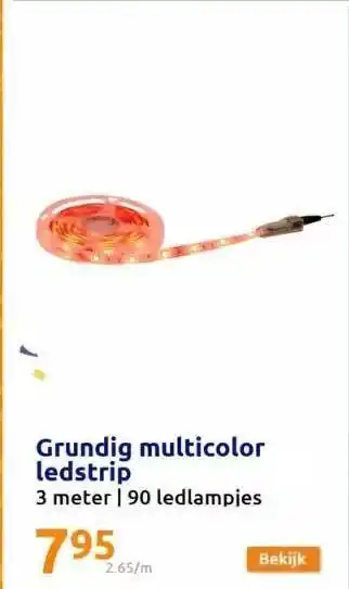 Action Grundig multicolor ledstrip aanbieding