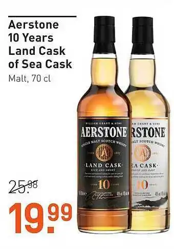 Gall & Gall Aerstone 10 years land cask of sea cask aanbieding