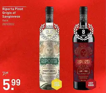 Gall & Gall Riporta pinot grigio of sangiovese aanbieding