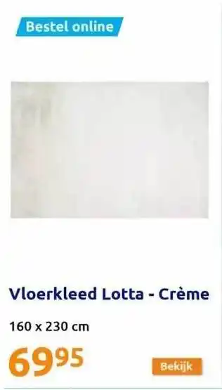 Action Vloerkleed lotta - crème aanbieding