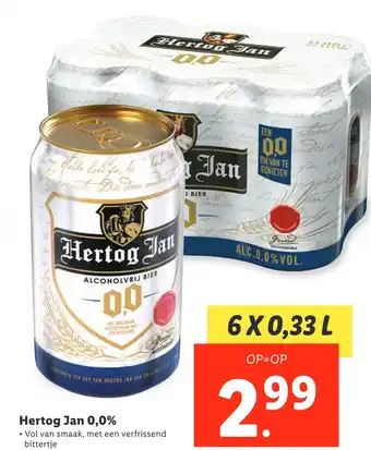 Lidl Hertog Ja 0,0% 0.33L aanbieding