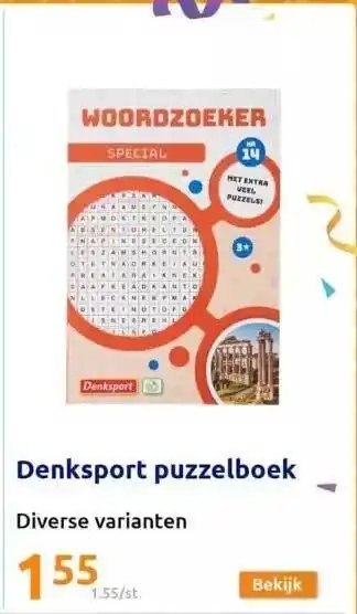 Action Denksport puzzelboek aanbieding