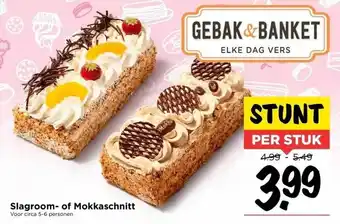 Vomar Voordeelmarkt Slagroom- of mokkaschnitt aanbieding