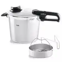 Kookpunt Fissler vitavit premium snelkookpan met inzet, 6l aanbieding