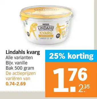 Albert Heijn Lindahls kvarg 500g aanbieding