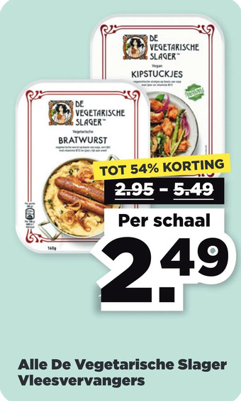 PLUS Alle de vegetarische slager vleesvervangers aanbieding