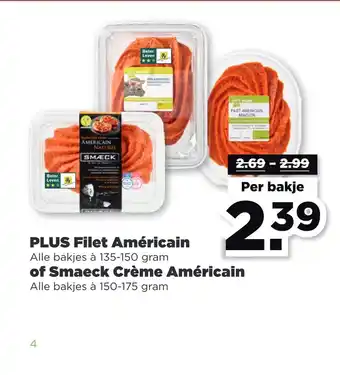 PLUS Plus filet américain of smaeck crème américain aanbieding