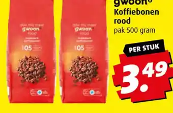 Boni Gwoon koffiebonen rood 500 gram aanbieding