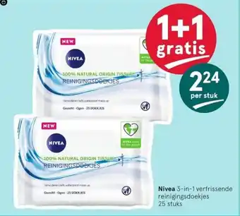 Etos Nivea 3-in-1 verfrissende reinigingsdoekjes aanbieding