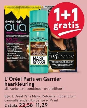 Etos L'Oreal paris en garnier haarkleuring aanbieding