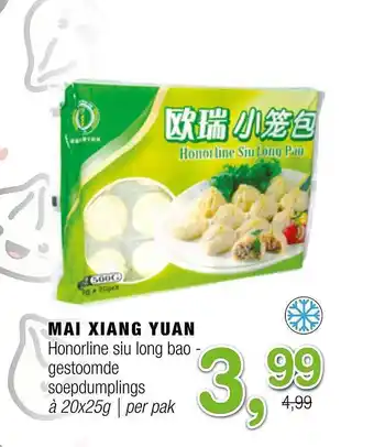 Amazing Oriëntal Mai xiang yuan honorline siu long bao - gestoomde soepdumplings aanbieding