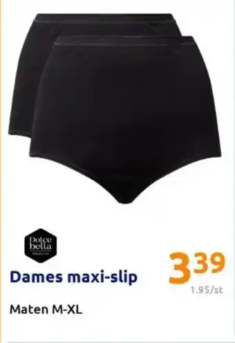 Action Dames maxi-slip aanbieding