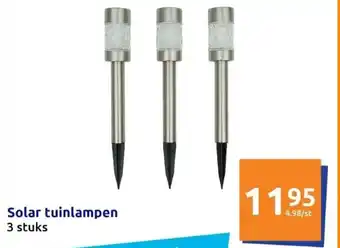 Action Solar tuinlampen 3 stuks aanbieding