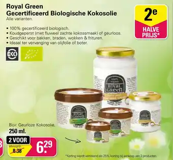 De Online Drogist Royal green gecertificeerd biologische kokosolie aanbieding