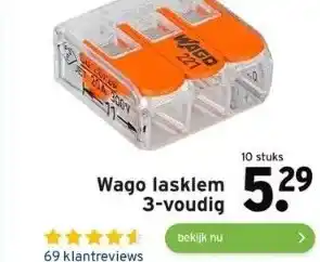 GAMMA Wago lasklem 3-voudig aanbieding