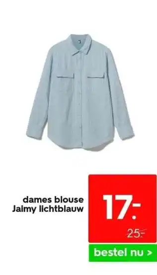 HEMA Dames blouse jaimy lichtblauw aanbieding