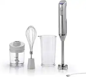 Amazon Cuisinart rhb100e draadloze staafmixer met pureeropzetstuk, garde en kom voor het mixen met 250 ml inhoud, 30 minuten batteri aanbieding