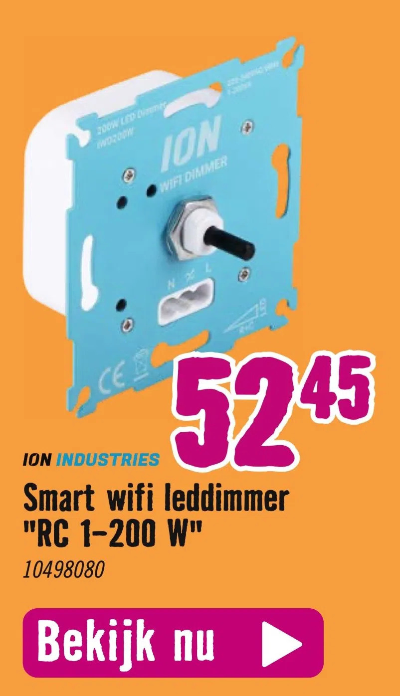 Smart wifi leddimmer "rc 1200 w" aanbieding bij Hornbach