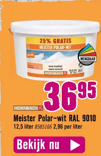 Hornbach Meister polar-wit ral 9010 aanbieding