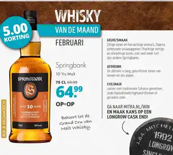 Mitra Springbank 10 yrs malt aanbieding