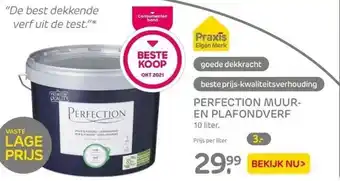 Praxis Perfection muur en plafondverf aanbieding