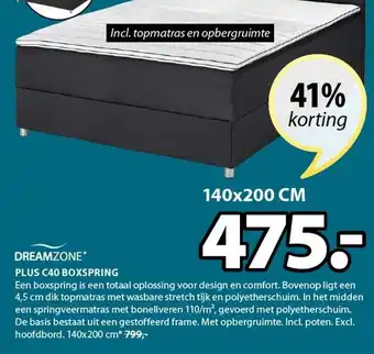 Jysk Plus C40 Boxspring aanbieding